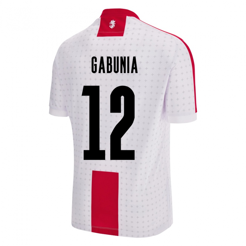 Heren Georgia Tatia Gabunia #12 Wit Thuisshirt Thuistenue 24-26 T-Shirt België