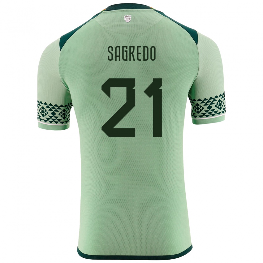 Heren Bolivia José Sagredo #21 Licht Groen Thuisshirt Thuistenue 24-26 T-Shirt België