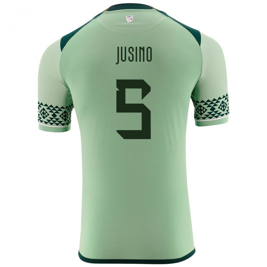 Heren Bolivia Adrián Jusino #5 Licht Groen Thuisshirt Thuistenue 24-26 T-Shirt België