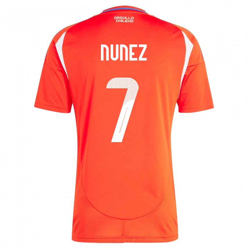 Heren Chili Marcelino Núñez #7 Rood Thuisshirt Thuistenue 24-26 T-Shirt België