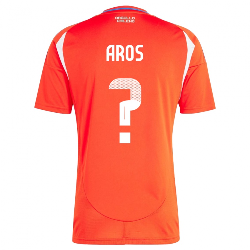 Heren Chili Vicente Aros #0 Rood Thuisshirt Thuistenue 24-26 T-Shirt België
