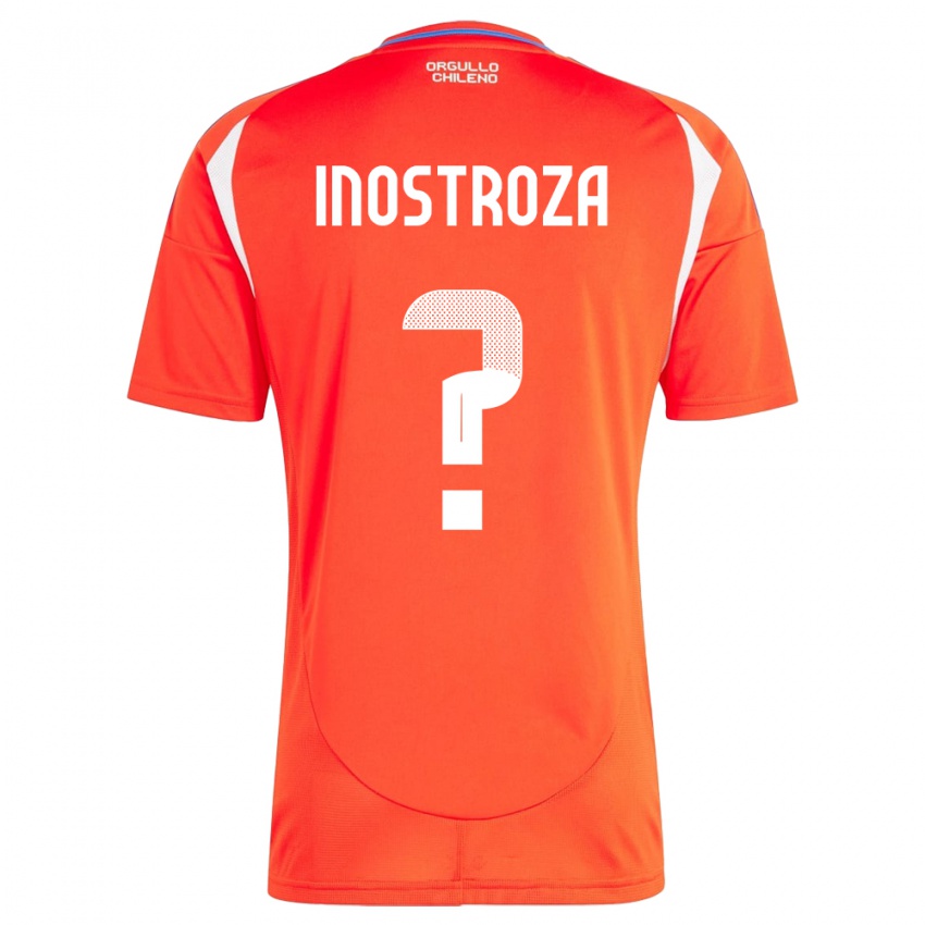 Herren Chile Fernando Inostroza #0 Rot Heimtrikot Trikot 24-26 T-Shirt Belgien