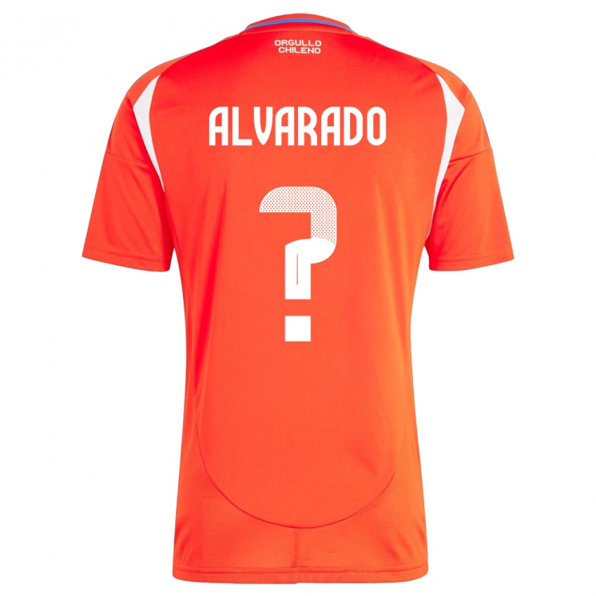 Herren Chile José Alvarado #0 Rot Heimtrikot Trikot 24-26 T-Shirt Belgien