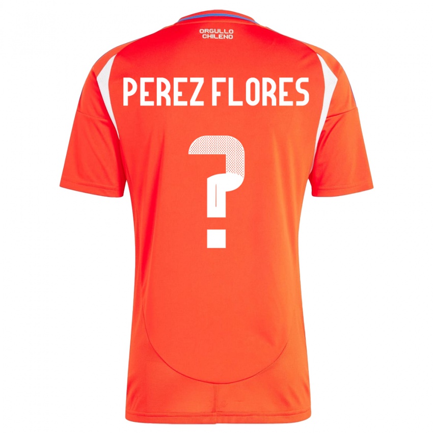 Herren Chile Benjamín Pérez Flores #0 Rot Heimtrikot Trikot 24-26 T-Shirt Belgien