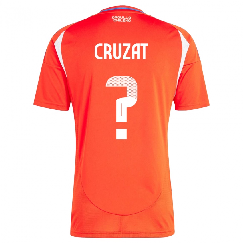 Heren Chili Ignacio Cruzat #0 Rood Thuisshirt Thuistenue 24-26 T-Shirt België