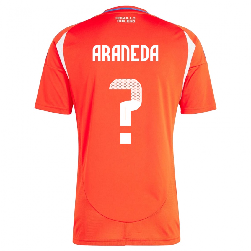 Herren Chile Arantxa Araneda #0 Rot Heimtrikot Trikot 24-26 T-Shirt Belgien