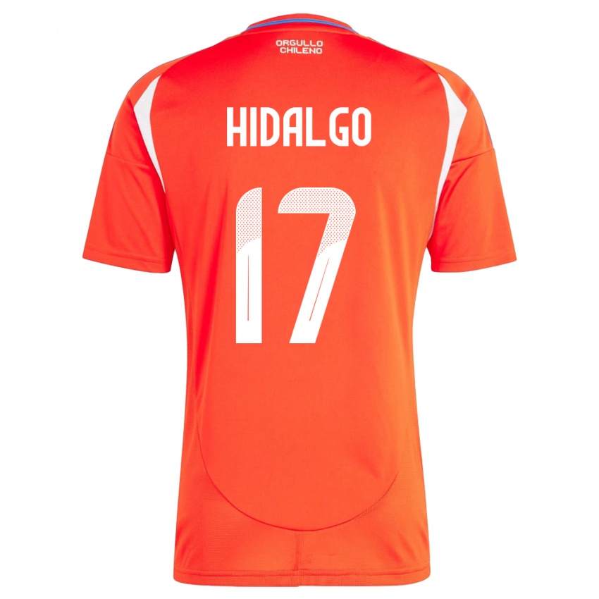 Herren Chile Fernanda Hidalgo #17 Rot Heimtrikot Trikot 24-26 T-Shirt Belgien