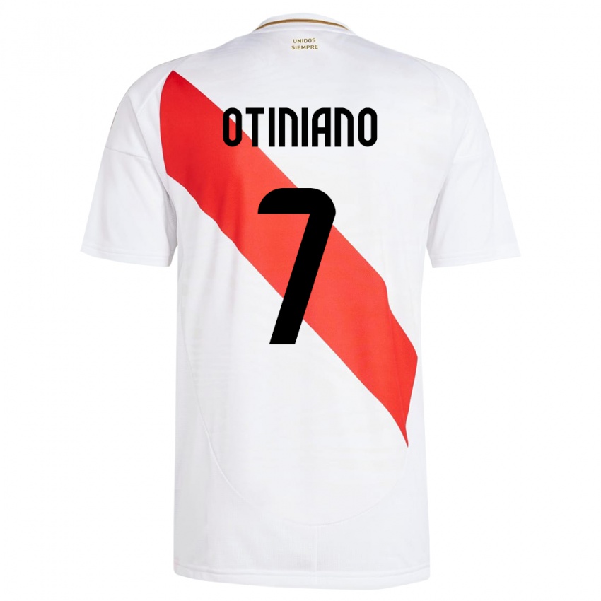 Heren Peru Steffani Otiniano #7 Wit Thuisshirt Thuistenue 24-26 T-Shirt België