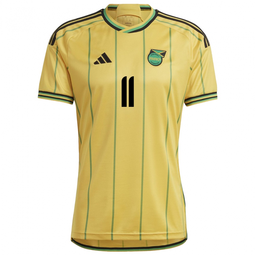 Heren Jamaica Christopher Ainsworth #11 Geel Thuisshirt Thuistenue 24-26 T-Shirt België