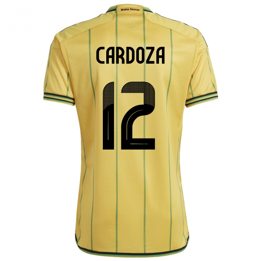 Heren Jamaica Naya Cardoza #12 Geel Thuisshirt Thuistenue 24-26 T-Shirt België
