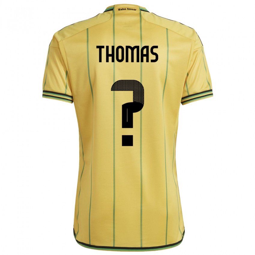 Heren Jamaica Kersha Thomas #0 Geel Thuisshirt Thuistenue 24-26 T-Shirt België