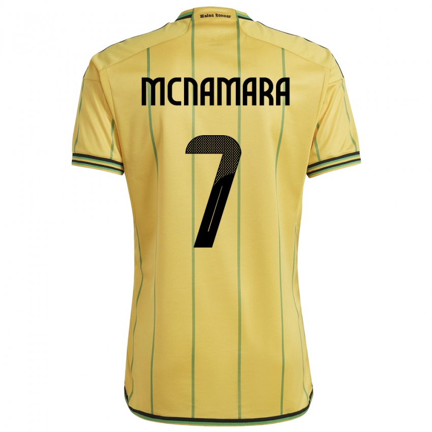 Heren Jamaica Peyton Mcnamara #7 Geel Thuisshirt Thuistenue 24-26 T-Shirt België