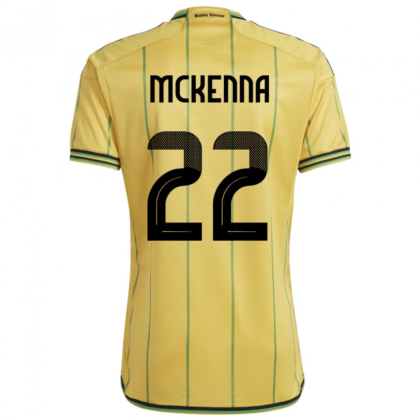 Heren Jamaica Kayla Mckenna #22 Geel Thuisshirt Thuistenue 24-26 T-Shirt België