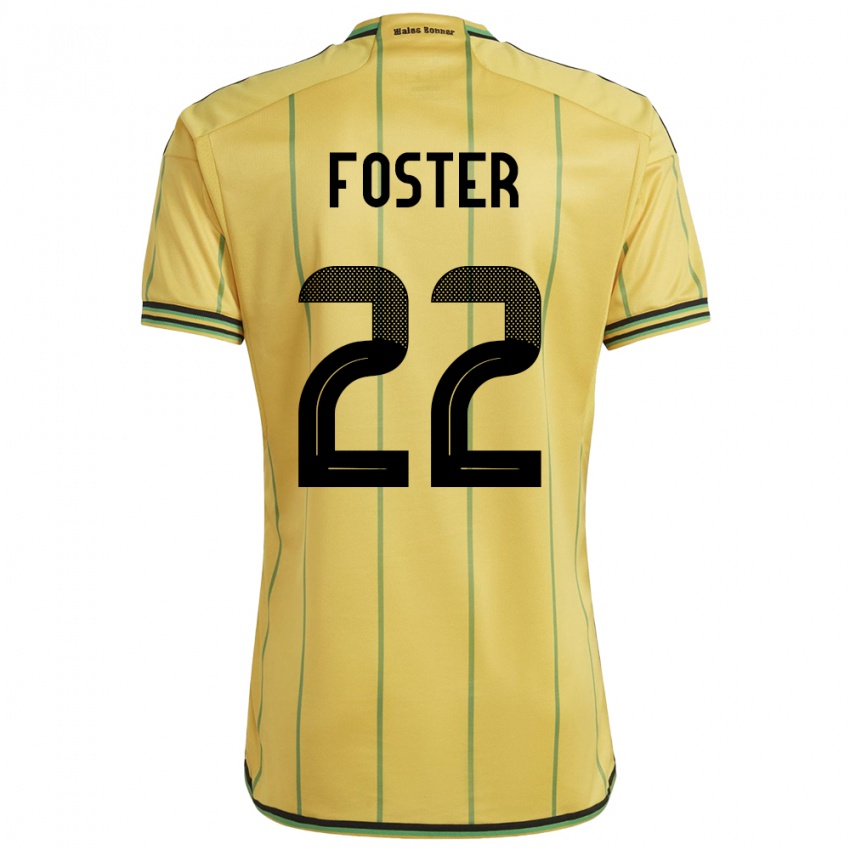 Heren Jamaica Shanise Foster #22 Geel Thuisshirt Thuistenue 24-26 T-Shirt België
