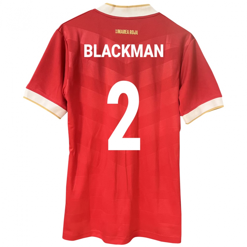 Heren Panama César Blackman #2 Rood Thuisshirt Thuistenue 24-26 T-Shirt België