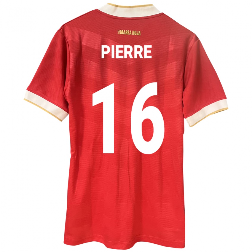 Heren Panama Jael Pierre #16 Rood Thuisshirt Thuistenue 24-26 T-Shirt België