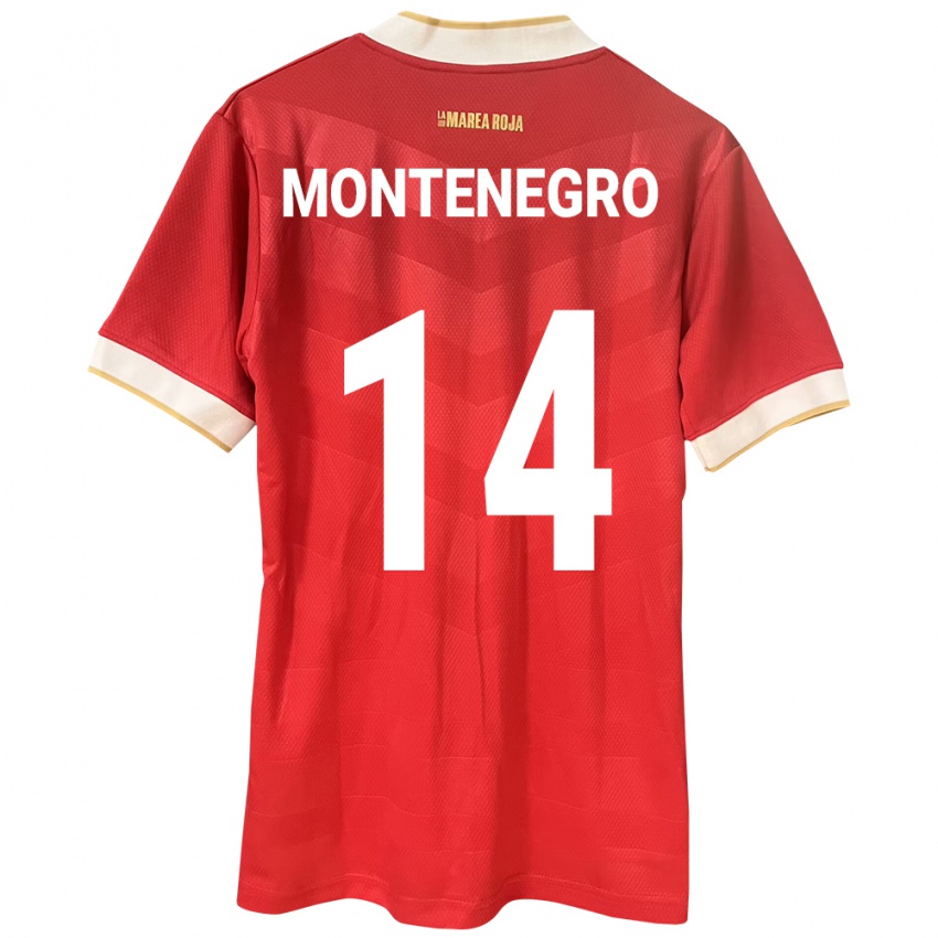 Heren Panama Carmen Montenegro #14 Rood Thuisshirt Thuistenue 24-26 T-Shirt België