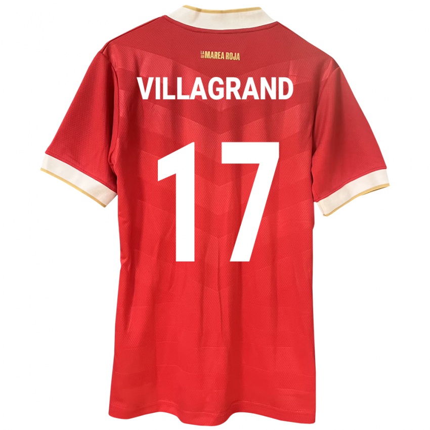 Herren Panama Gabriela Villagrand #17 Rot Heimtrikot Trikot 24-26 T-Shirt Belgien