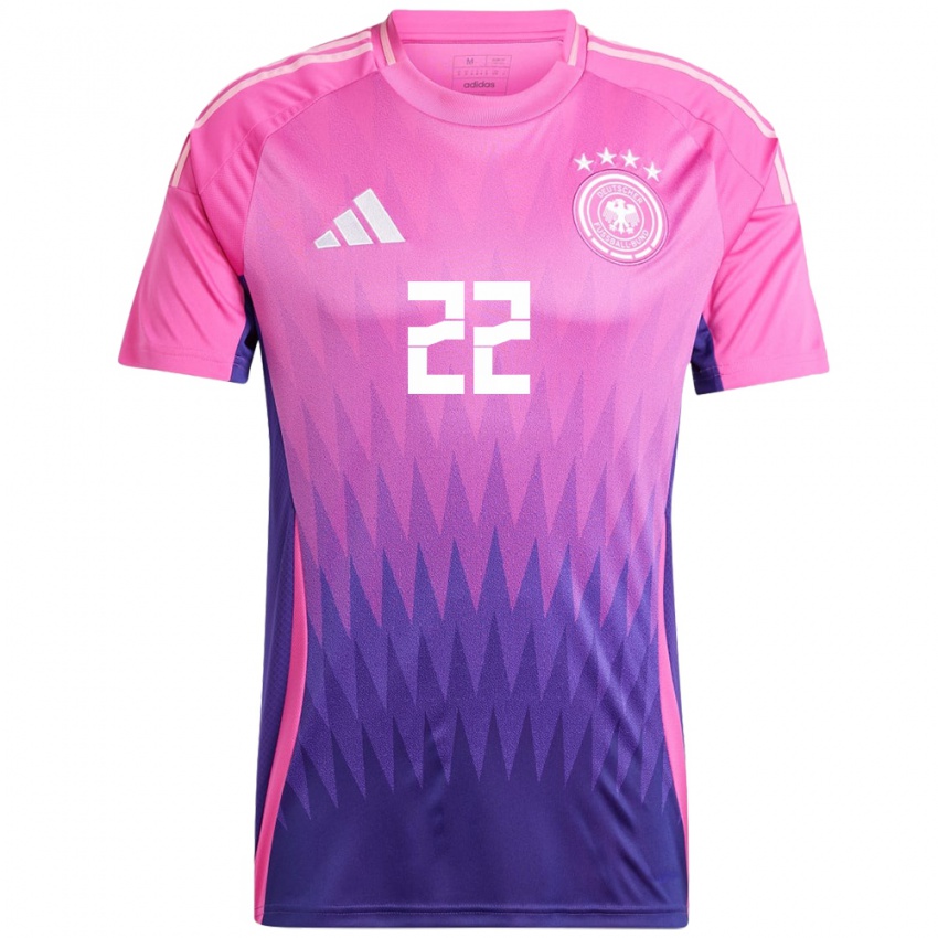 Homme Maillot Allemagne Jule Brand #22 Rose-Mauve Tenues Extérieur 24-26 T-Shirt Belgique