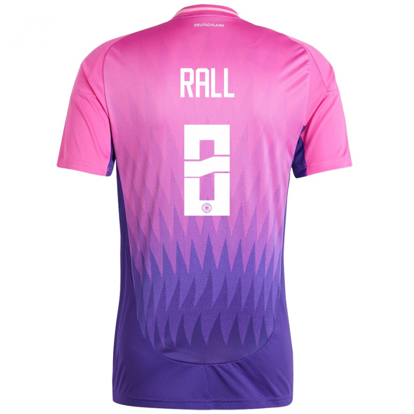 Homme Maillot Allemagne Maximiliane Rall #8 Rose-Mauve Tenues Extérieur 24-26 T-Shirt Belgique