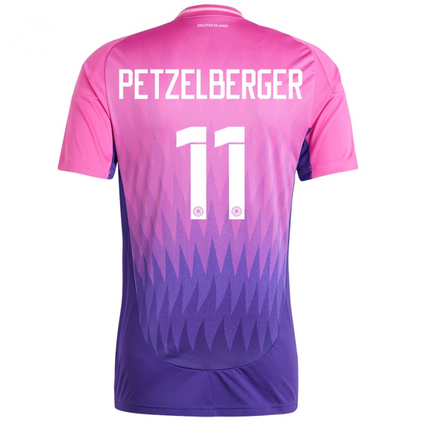 Homme Maillot Allemagne Ramona Petzelberger #11 Rose-Mauve Tenues Extérieur 24-26 T-Shirt Belgique