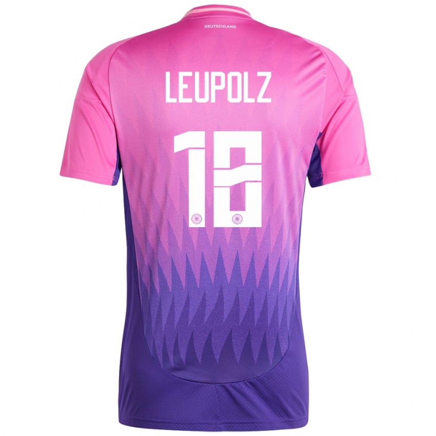 Homme Maillot Allemagne Melanie Leupolz #18 Rose-Mauve Tenues Extérieur 24-26 T-Shirt Belgique