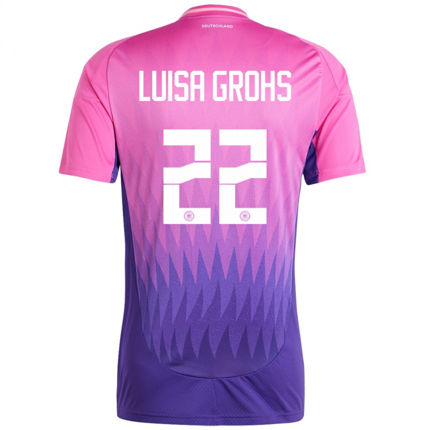 Homme Maillot Allemagne Maria Luisa Grohs #22 Rose-Mauve Tenues Extérieur 24-26 T-Shirt Belgique