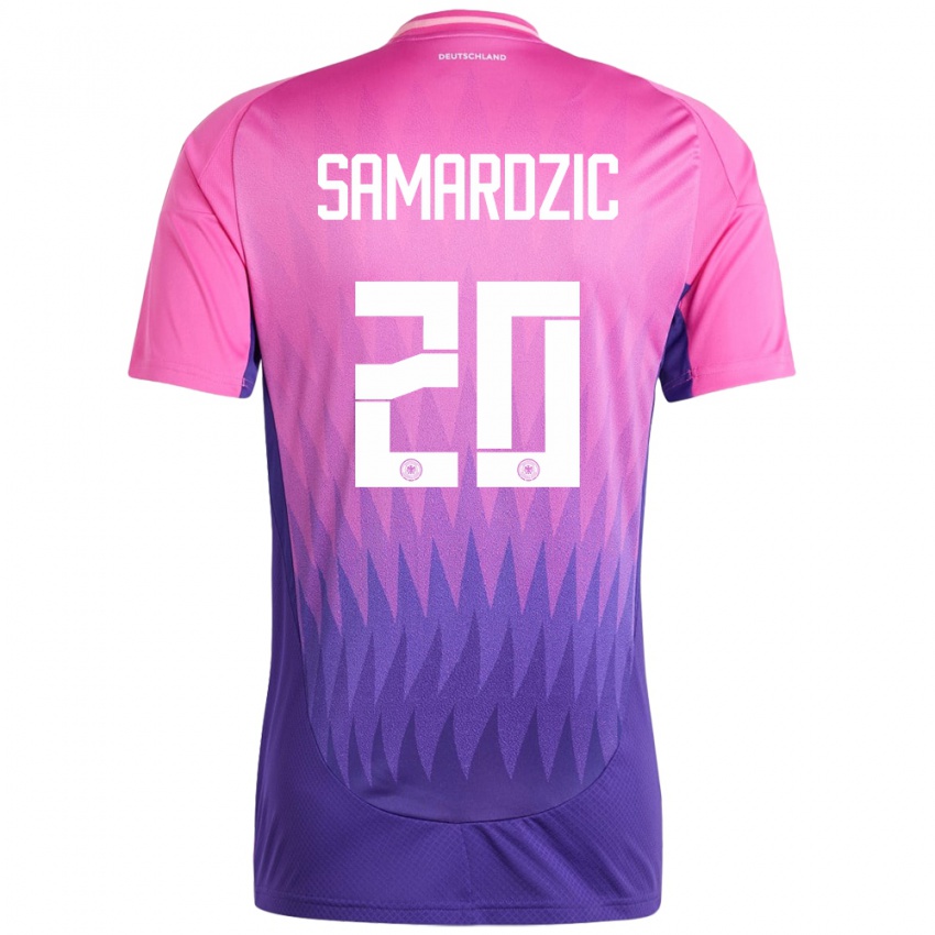 Homme Maillot Allemagne Lazar Samardzic #20 Rose-Mauve Tenues Extérieur 24-26 T-Shirt Belgique