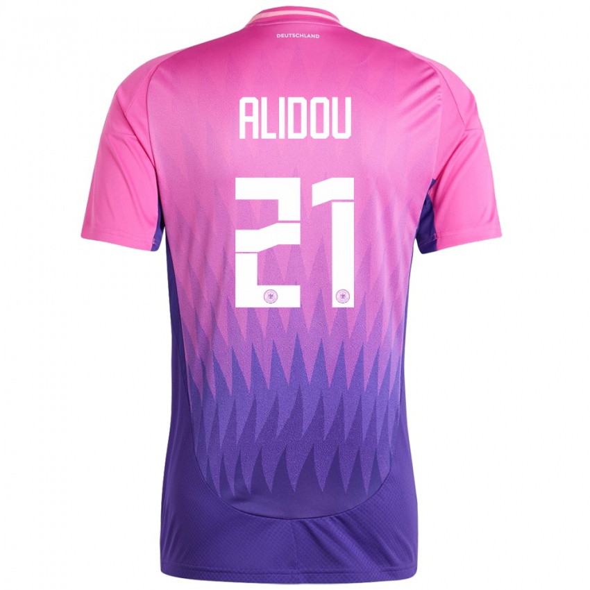 Homme Maillot Allemagne Faride Alidou #21 Rose-Mauve Tenues Extérieur 24-26 T-Shirt Belgique