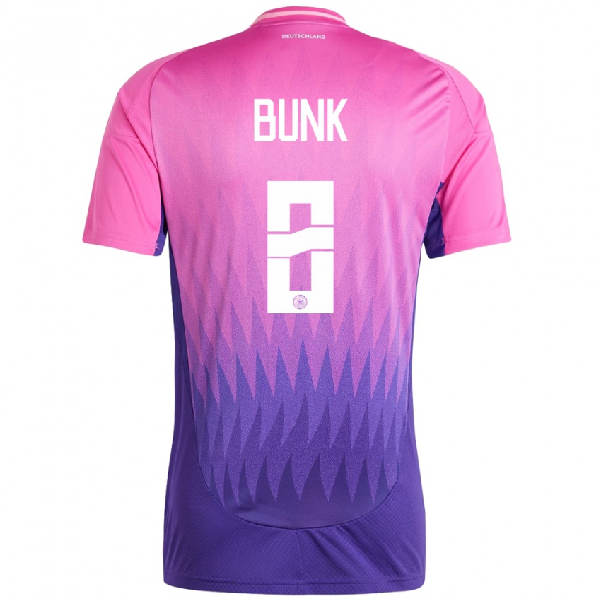 Homme Maillot Allemagne Daniel Bunk #8 Rose-Mauve Tenues Extérieur 24-26 T-Shirt Belgique