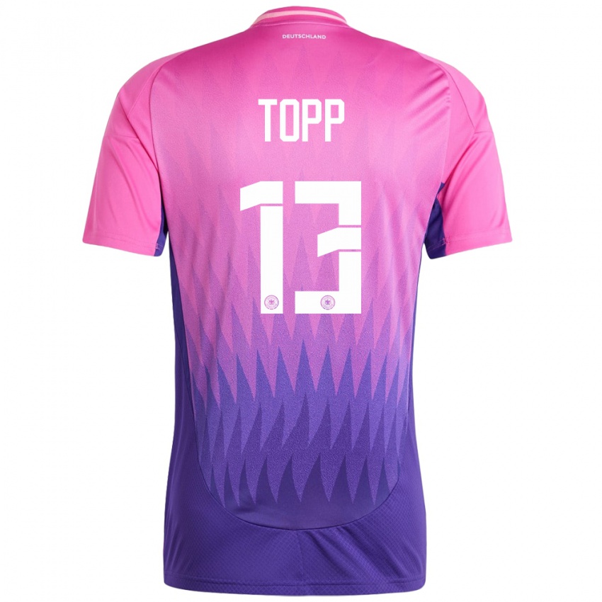 Homme Maillot Allemagne Keke Topp #13 Rose-Mauve Tenues Extérieur 24-26 T-Shirt Belgique