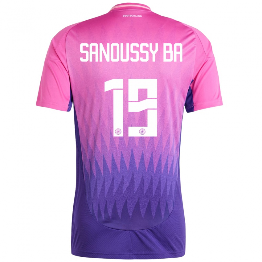 Homme Maillot Allemagne Sanoussy Ba #19 Rose-Mauve Tenues Extérieur 24-26 T-Shirt Belgique