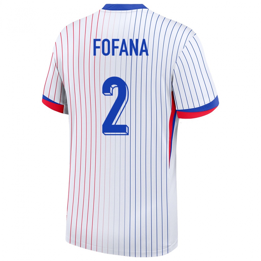 Homme Maillot France Wesley Fofana #2 Blanc Tenues Extérieur 24-26 T-Shirt Belgique