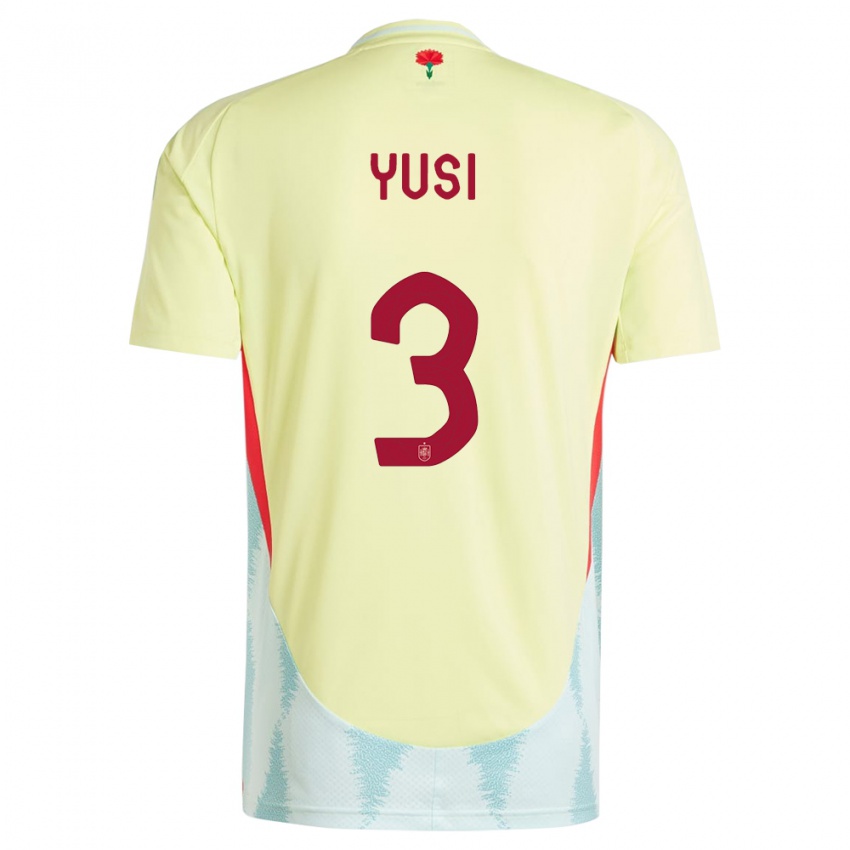 Heren Spanje Yusi #3 Geel Uitshirt Uittenue 24-26 T-Shirt België