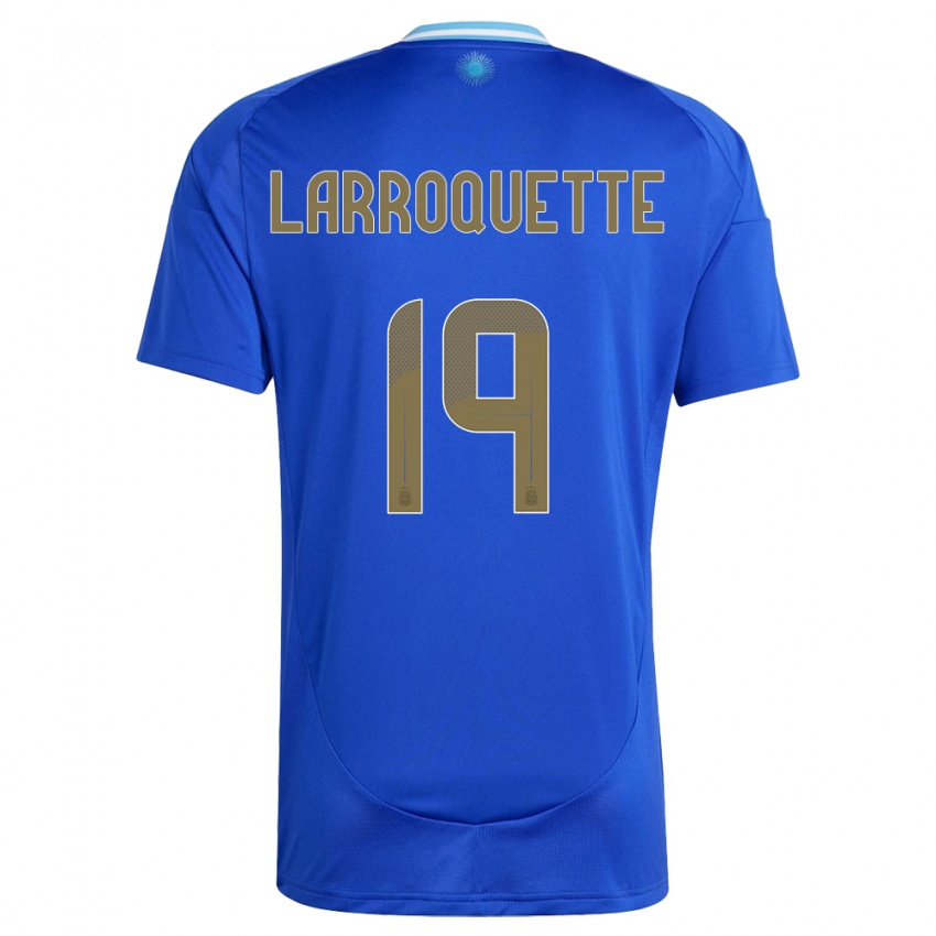 Heren Argentinië Mariana Larroquette #19 Blauw Uitshirt Uittenue 24-26 T-Shirt België