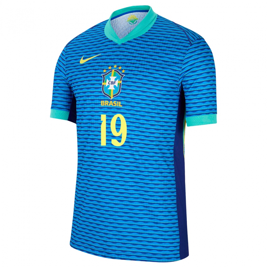 Herren Brasilien Ludmila #19 Blau Auswärtstrikot Trikot 24-26 T-Shirt Belgien