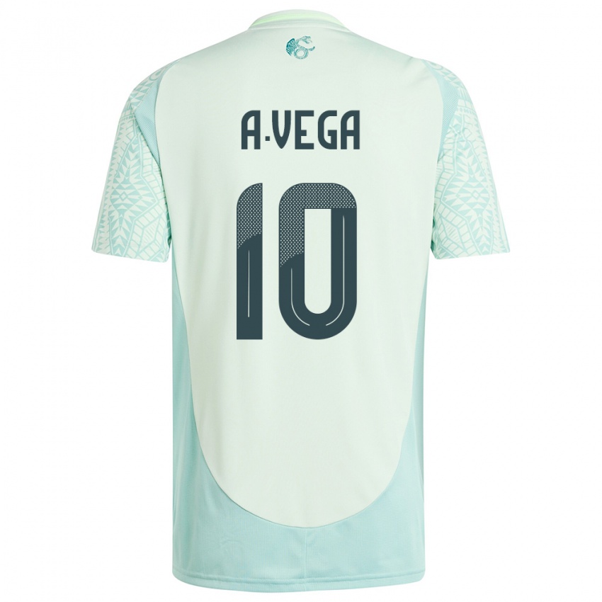 Heren Mexico Alexis Vega #10 Linnen Groen Uitshirt Uittenue 24-26 T-Shirt België