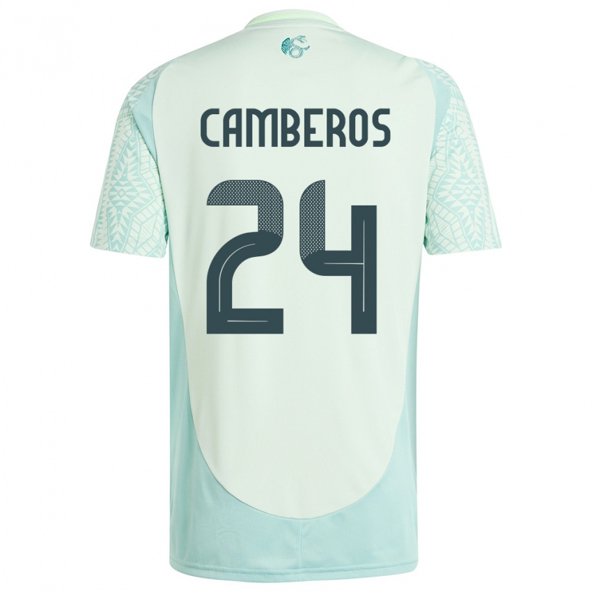 Heren Mexico Scarlett Camberos #24 Linnen Groen Uitshirt Uittenue 24-26 T-Shirt België