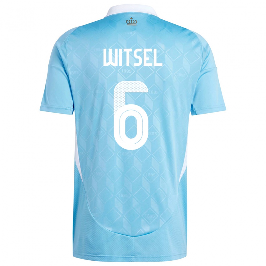 Herren Belgien Axel Witsel #6 Blau Auswärtstrikot Trikot 24-26 T-Shirt Belgien