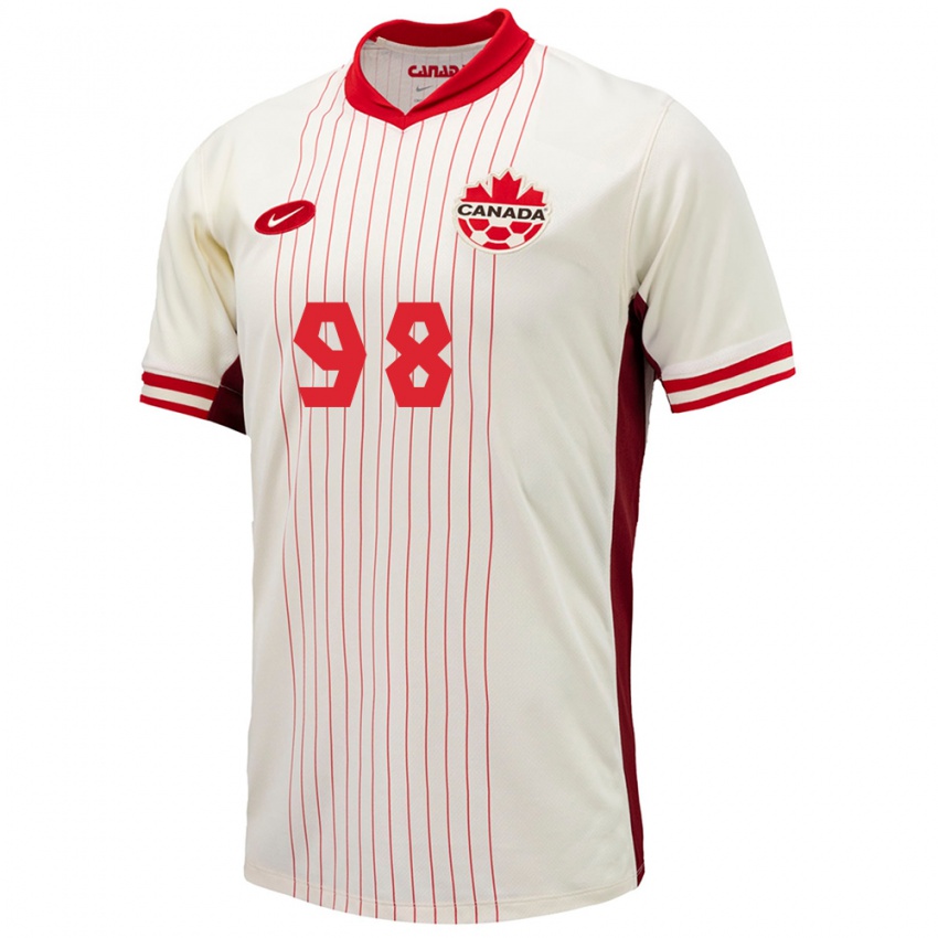 Homme Maillot Canada Olivia Smith #98 Blanc Tenues Extérieur 24-26 T-Shirt Belgique