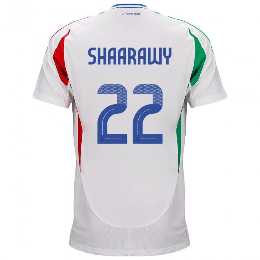 Heren Italië Stephan El Shaarawy #22 Wit Uitshirt Uittenue 24-26 T-Shirt België