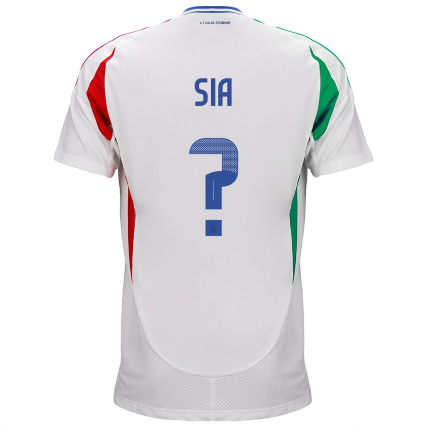 Heren Italië Diego Sia #0 Wit Uitshirt Uittenue 24-26 T-Shirt België