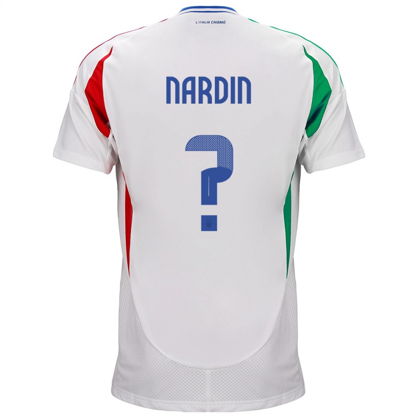 Heren Italië Federico Nardin #0 Wit Uitshirt Uittenue 24-26 T-Shirt België