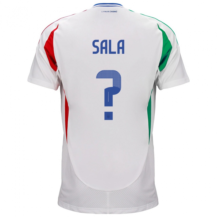 Heren Italië Emanuele Sala #0 Wit Uitshirt Uittenue 24-26 T-Shirt België