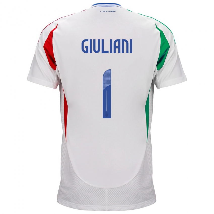 Heren Italië Laura Giuliani #1 Wit Uitshirt Uittenue 24-26 T-Shirt België