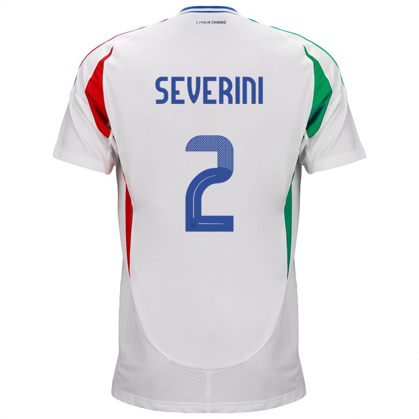 Heren Italië Emma Severini #2 Wit Uitshirt Uittenue 24-26 T-Shirt België