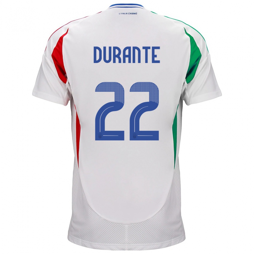 Heren Italië Francesca Durante #22 Wit Uitshirt Uittenue 24-26 T-Shirt België