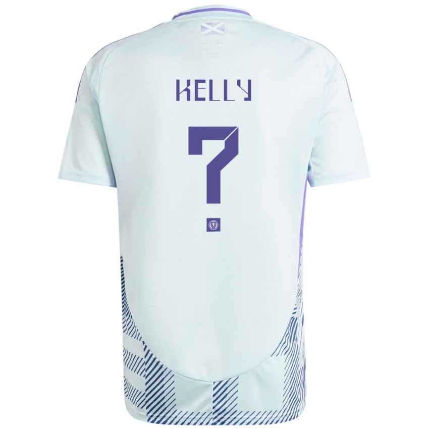 Heren Schotland Daniel Kelly #0 Licht Mintblauw Uitshirt Uittenue 24-26 T-Shirt België