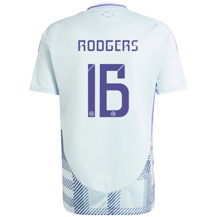 Heren Schotland Amy Rodgers #16 Licht Mintblauw Uitshirt Uittenue 24-26 T-Shirt België