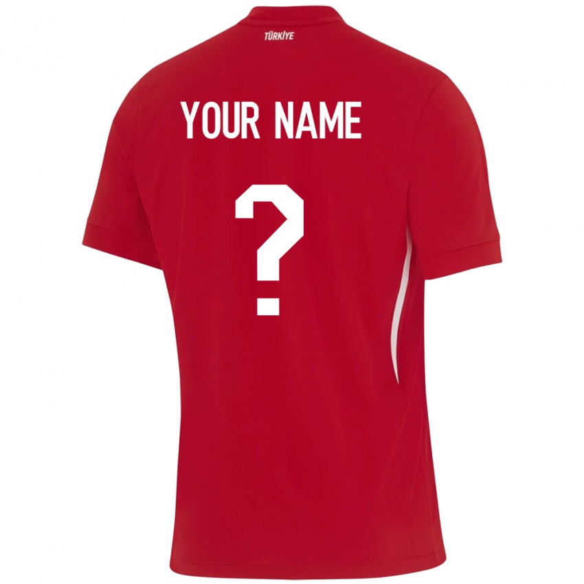 Heren Turkije Uw Naam #0 Rood Uitshirt Uittenue 24-26 T-Shirt België